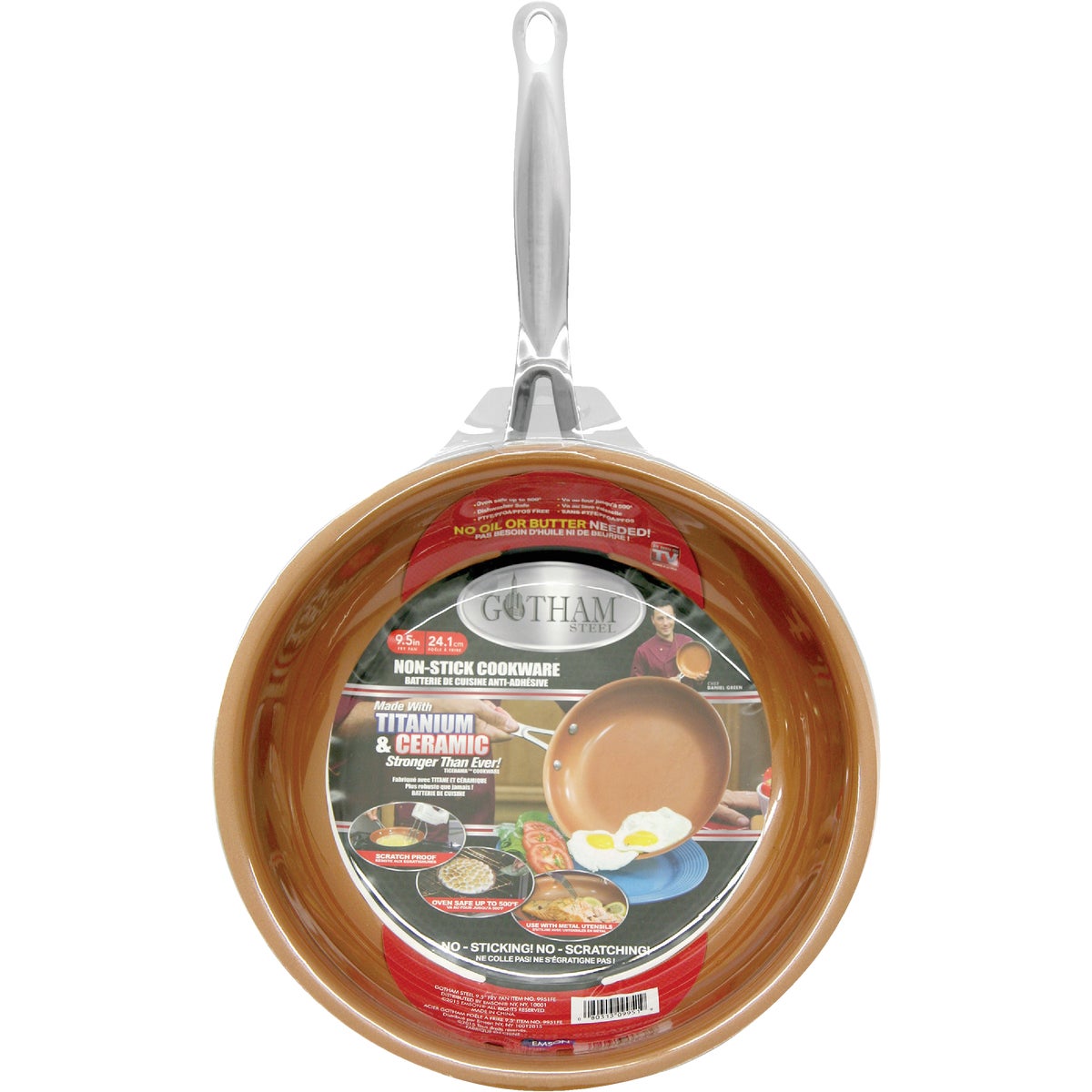 Gotham Steel 9.5 In. Copper Ceramic Non-Stick Fry Pan