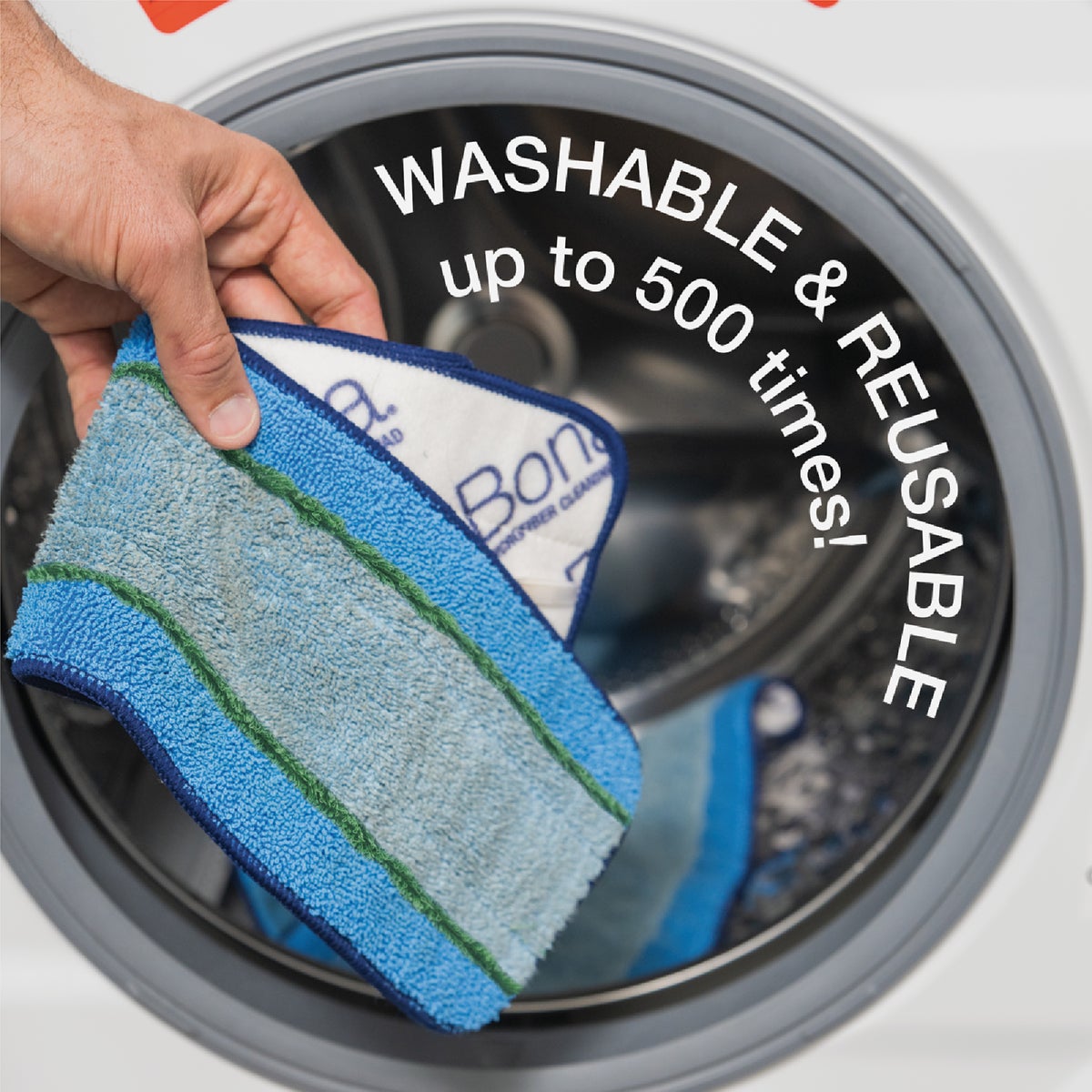 Bona PowerPlus 4 In. W. x 15 In. L. Microfiber Pad Mop Refill Image 2