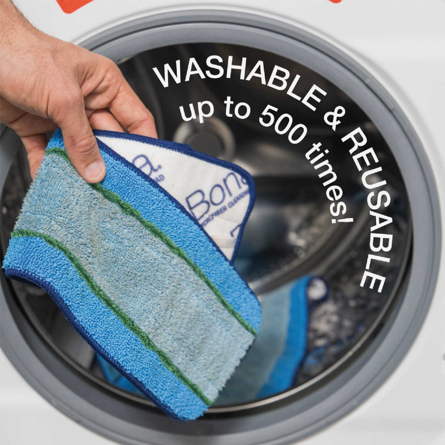 Bona PowerPlus 4 In. W. x 15 In. L. Microfiber Pad Mop Refill Image 2