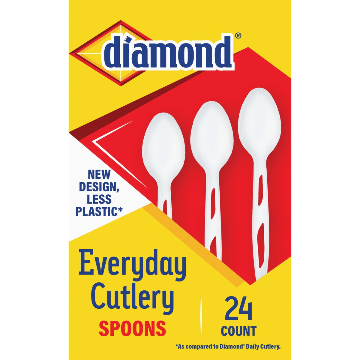 Diamond Heavy-Duty Plastic Spoons (24-Piece BX)