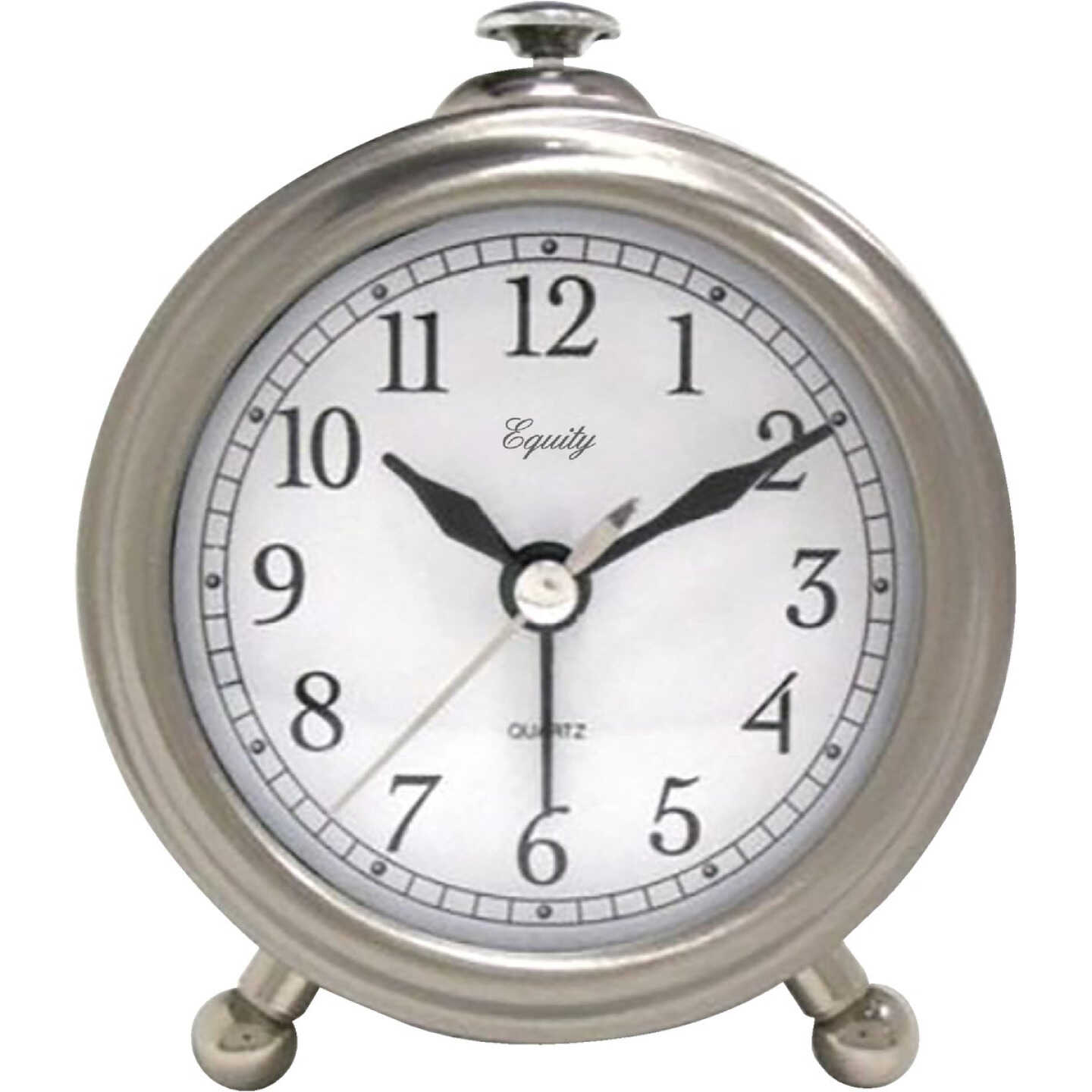 La Crosse Technology Equity Brushed Metal Battery Operated Alarm Clock Image 1