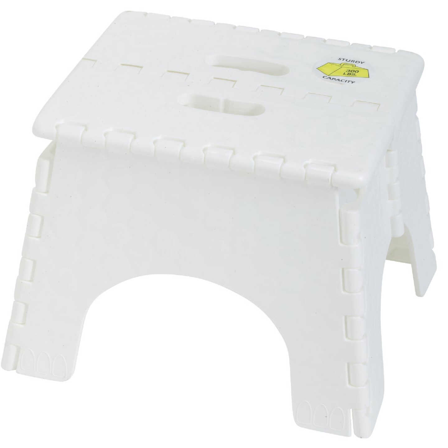 E-Z Foldz 9 In. White 1-Step Folding Step Stool Image 1