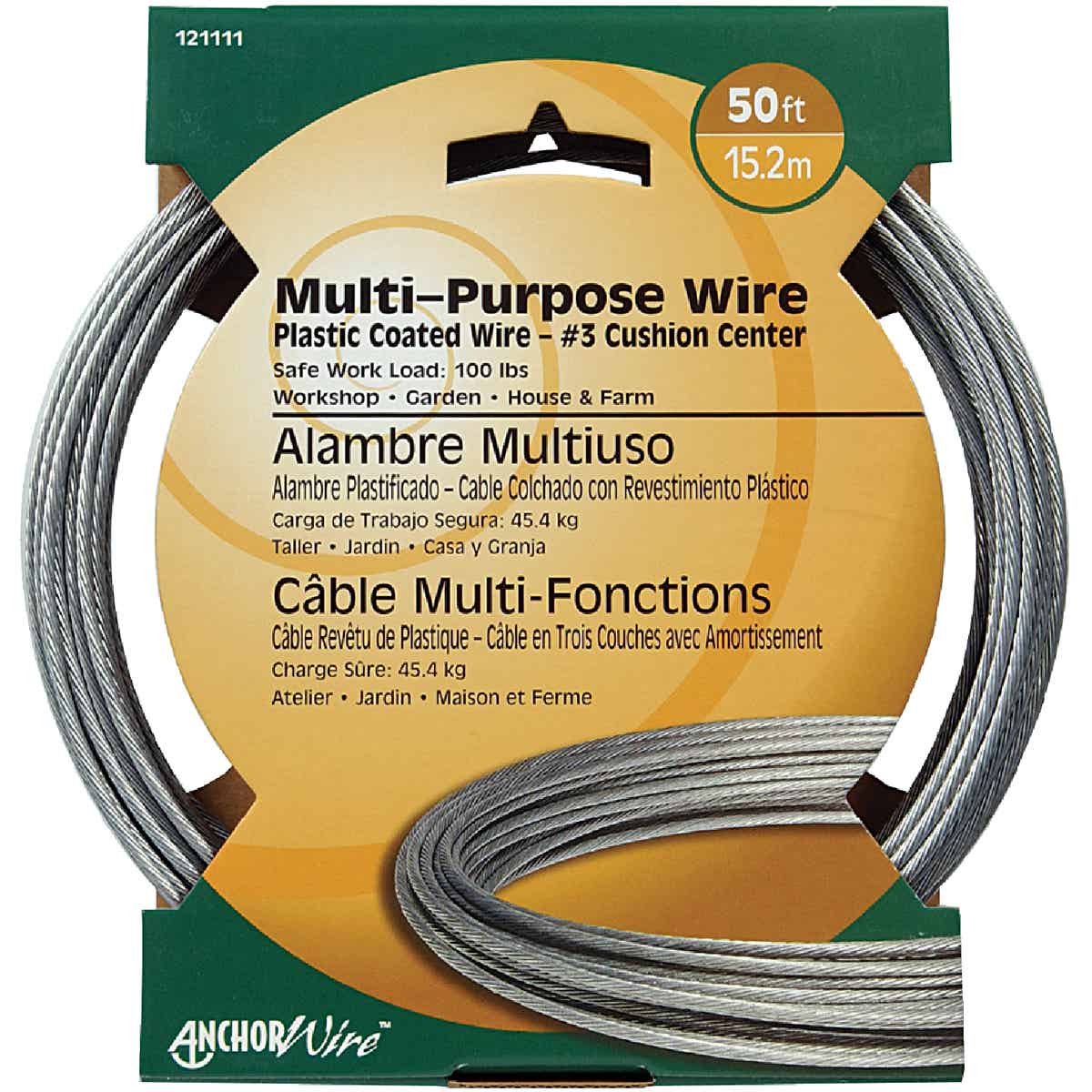 HILLMAN ANCHOR WIRE 50 Ft. #3 Multi-Purpose Clothesline