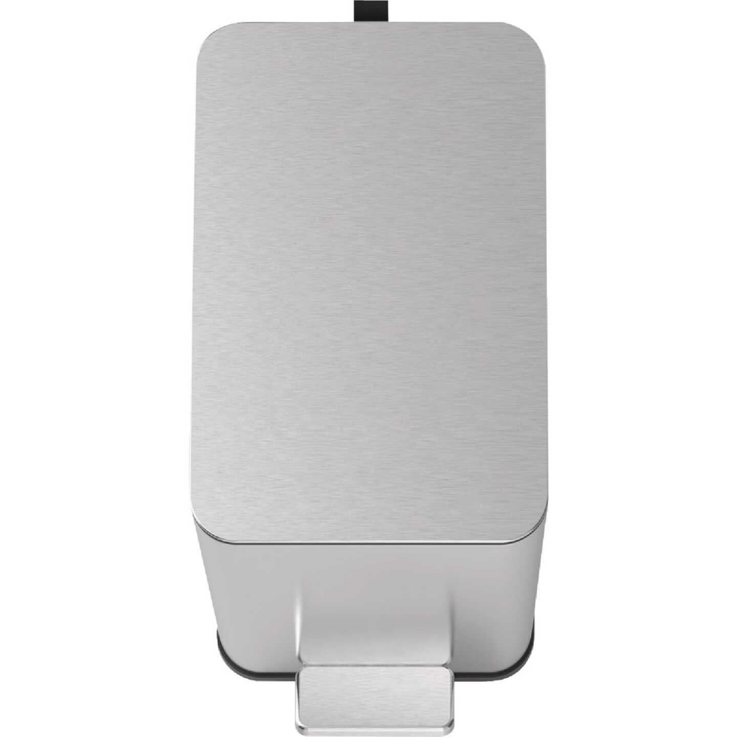 Ninestars 2.6 Gal. Slim Brushed Stainless Steel Pedal Trash Can Image 5