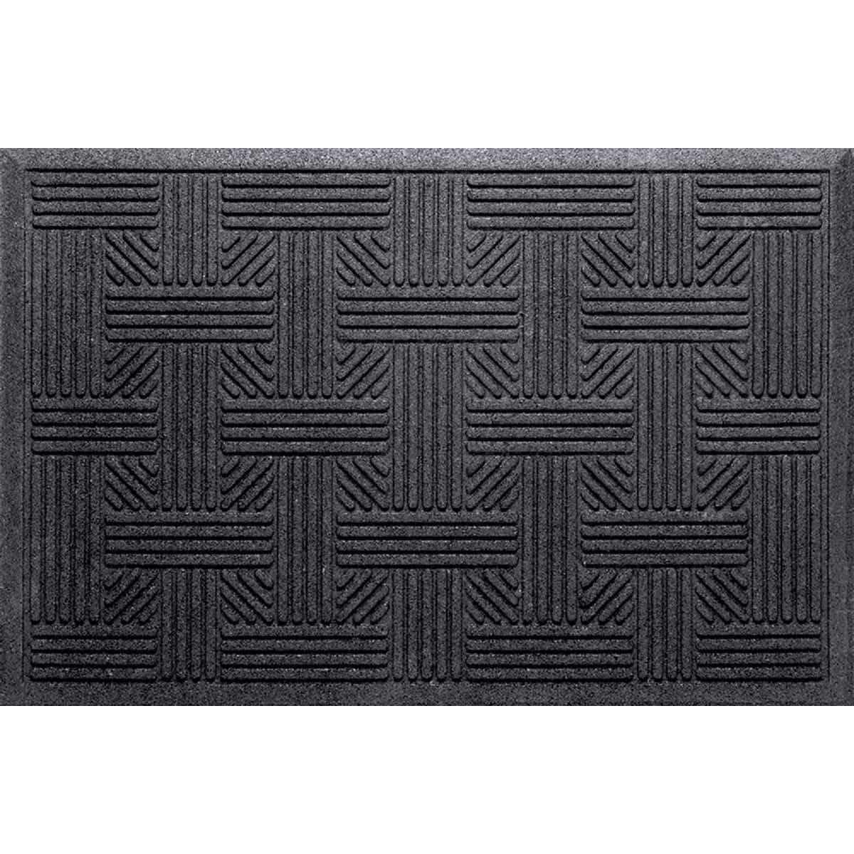 Apache Trapper Black 17 In. x 26 In. Recycled Rubber Door Mat