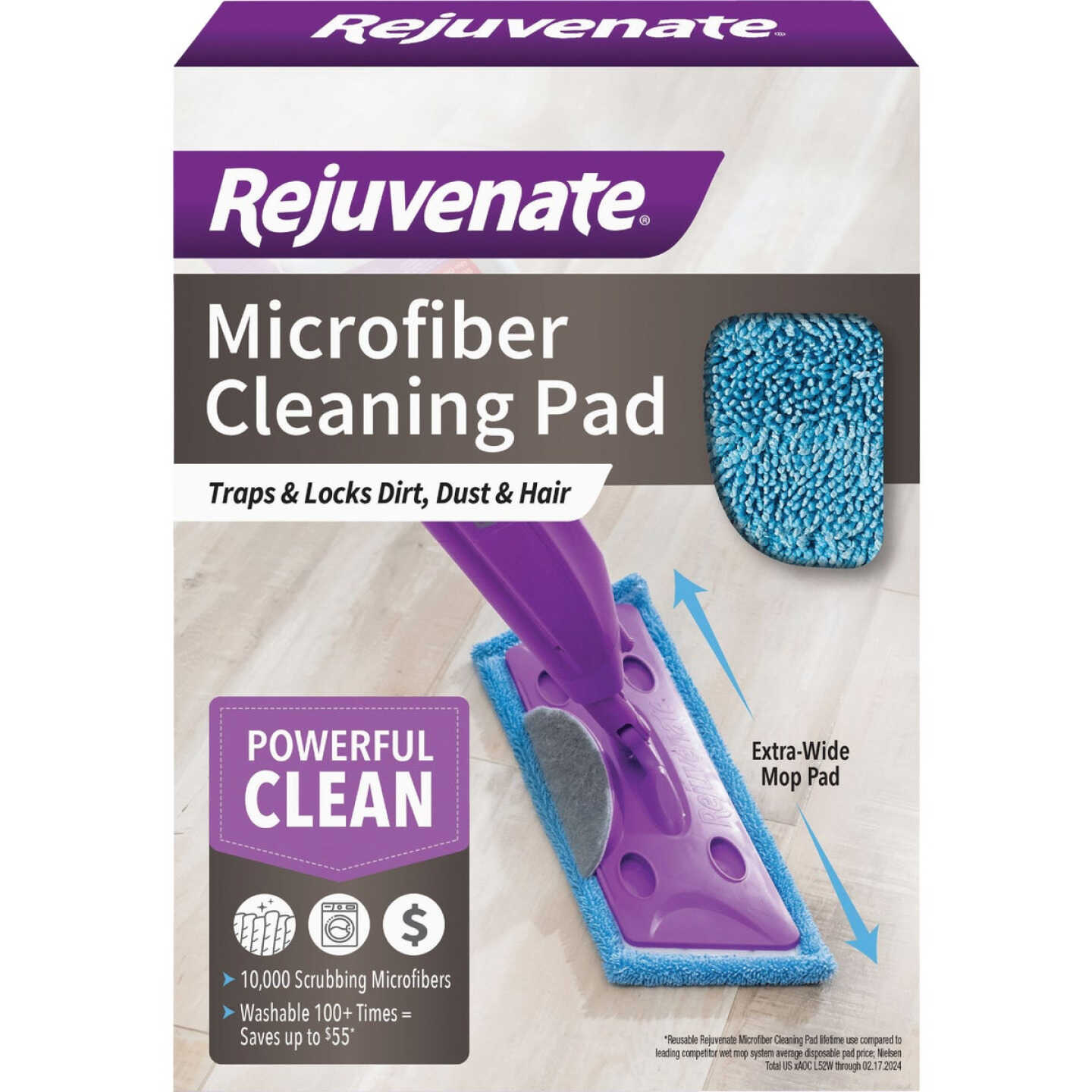 Rejuvenate Click n Clean 9 In. Microfiber Cleaning Pad Image 1