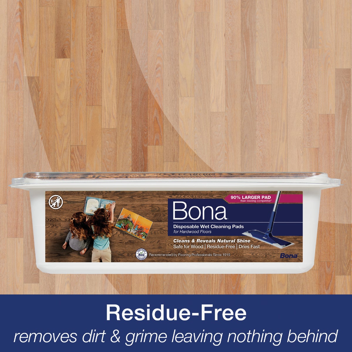 Bona 5 In. W. x 17 In. L. Wet Hardwood Floor Cleaning Pads (12-Pack) Image 7