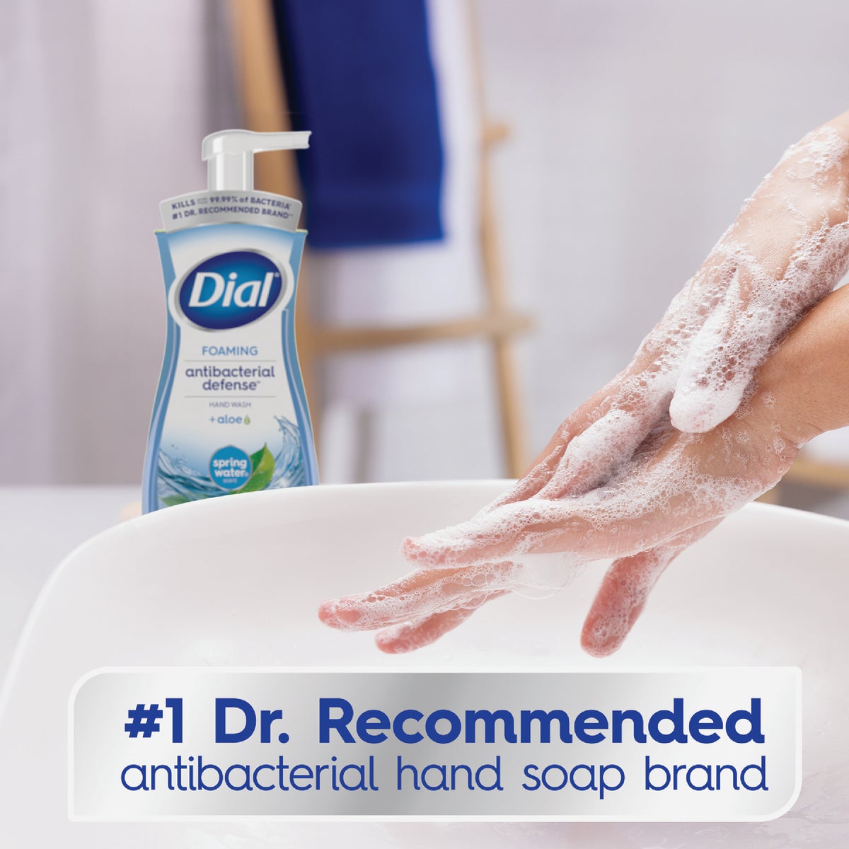Dial Antibacterial Defense 7.5 Oz. Spring Water + Aloe Foaming Hand Soap Image 4