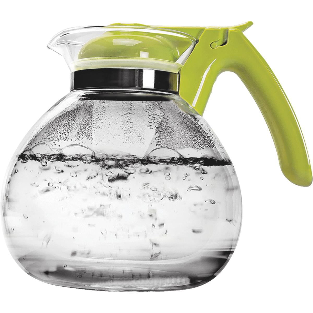 2QT GREEN GLASS KETTLE
