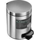 Ninestars 1.3 Gal. Foot Pedal Round Trash Can Image 6