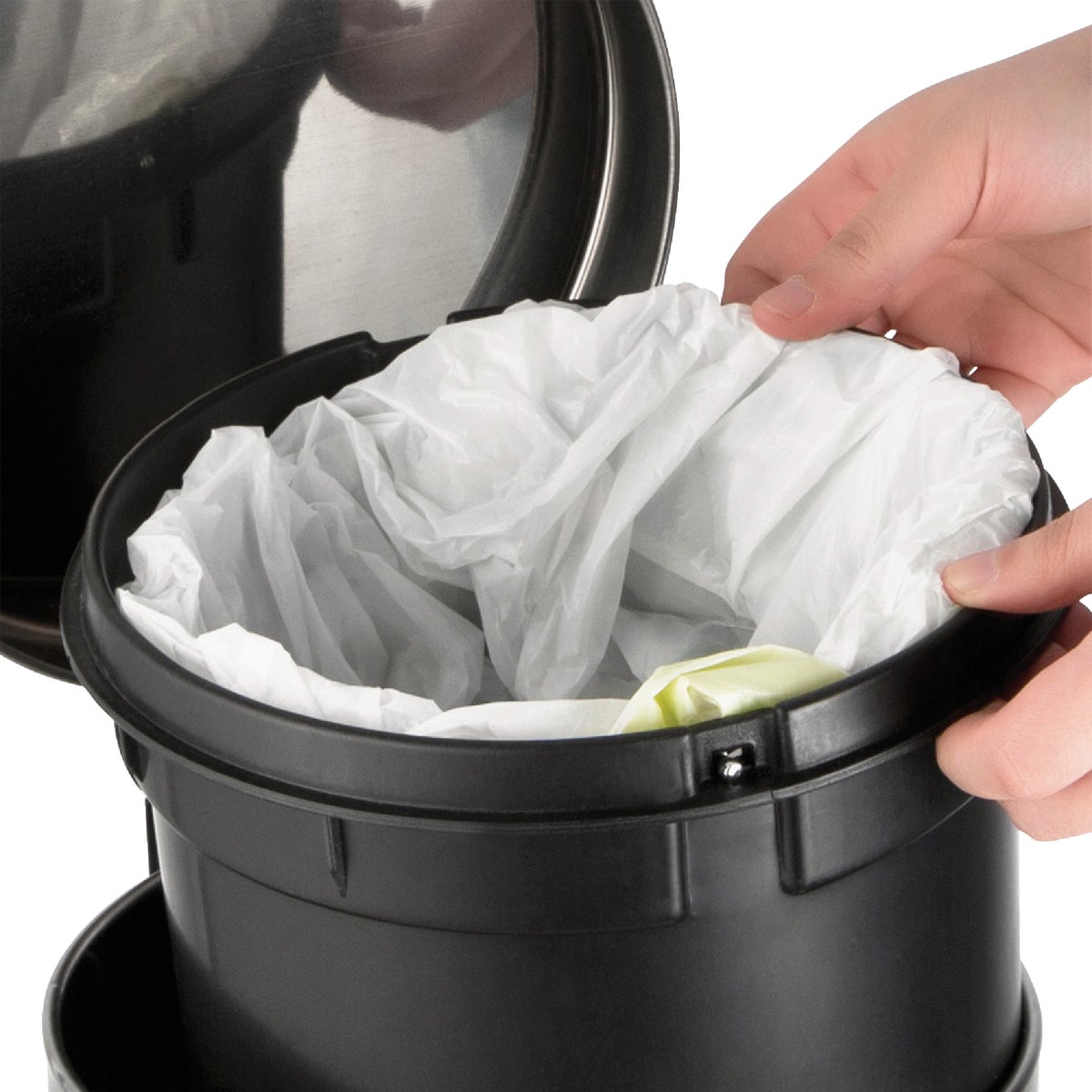 Ninestars 1.3 Gal. Foot Pedal Round Trash Can Image 3