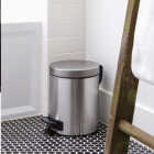 Ninestars 1.3 Gal. Foot Pedal Round Trash Can Image 2