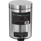 Ninestars 1.3 Gal. Foot Pedal Round Trash Can Image 1