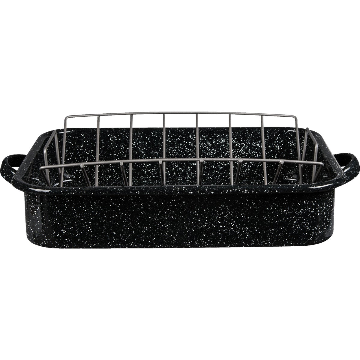GraniteWare Open Rectangular Roaster with V-Rack