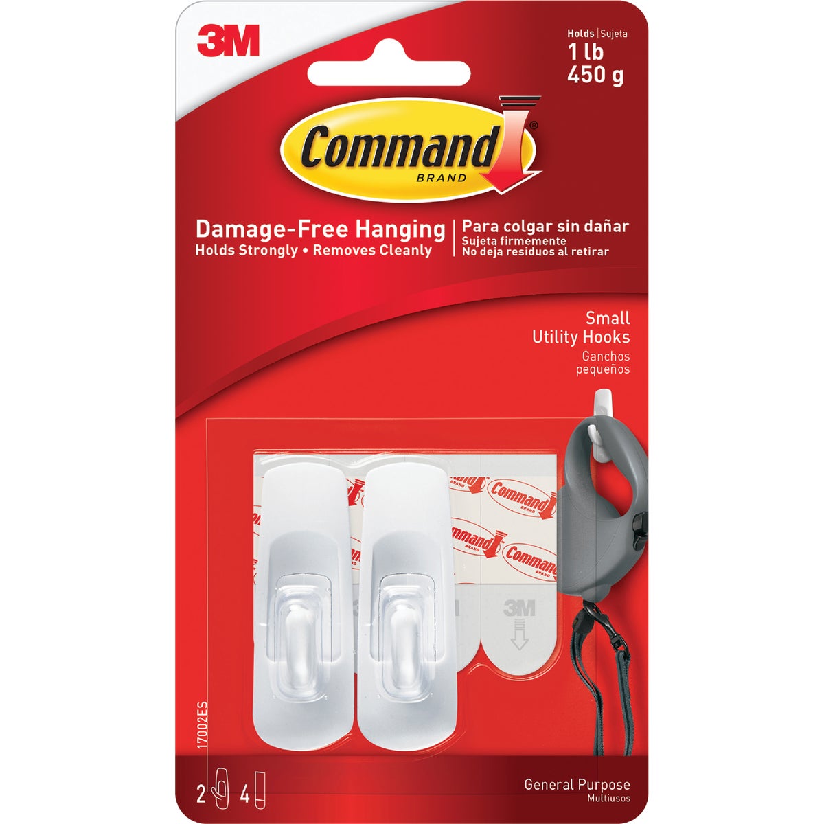 Command Small Utility Hook, White, 2 Hooks, 4 Strips Image 8