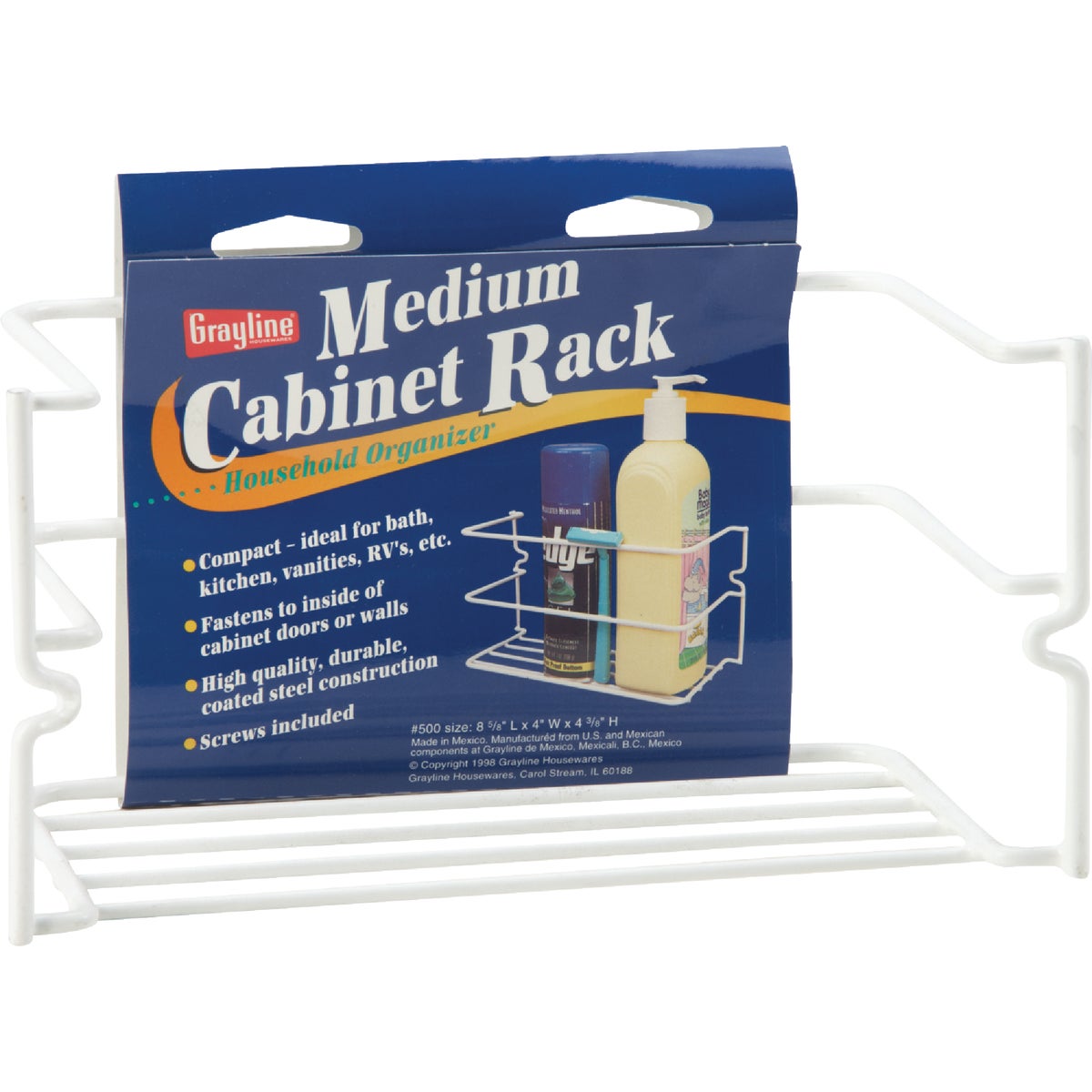Grayline White Handy Caddy Cabinet Rack Image 2