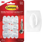 Command Mini Hooks, White, 6 Hooks, 8 Strips Image 1