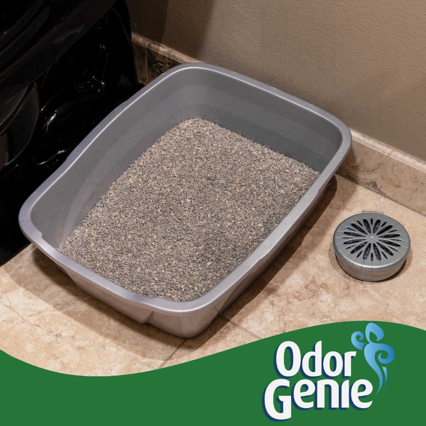 DampRid Odor Genie 8 Oz. Clean Meadows Solid Air Freshener Image 2