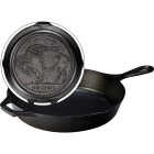 Lodge 10-1/4 In. Buffalo Nickel Cast Iron Skillet Image 1