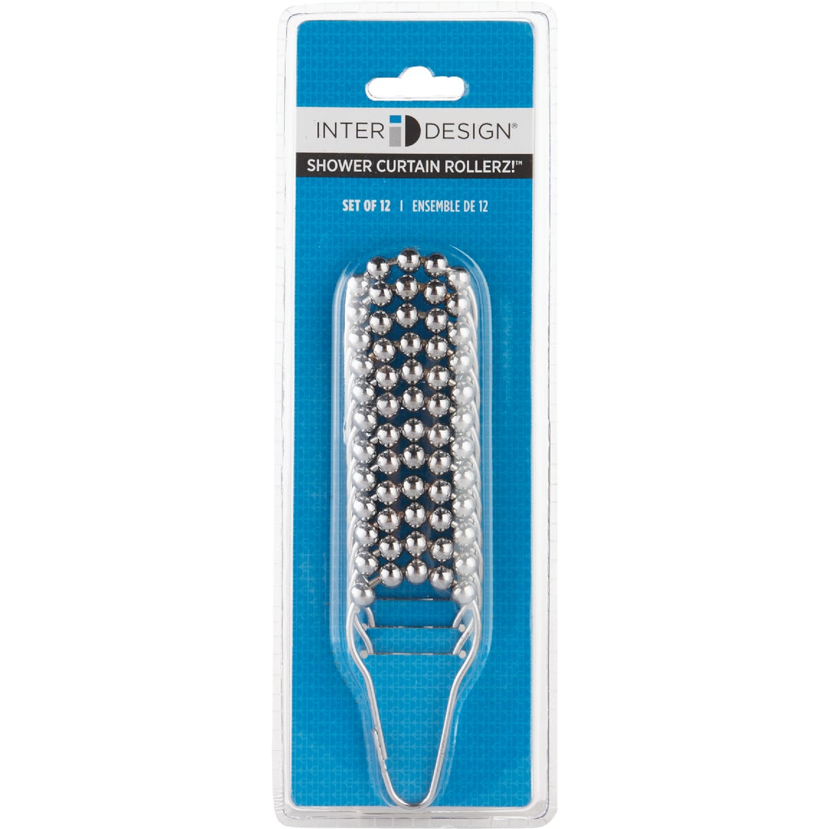 iDesign Pebblz Rollerz Chrome Shower Curtain Hook (12-Count) Image 2