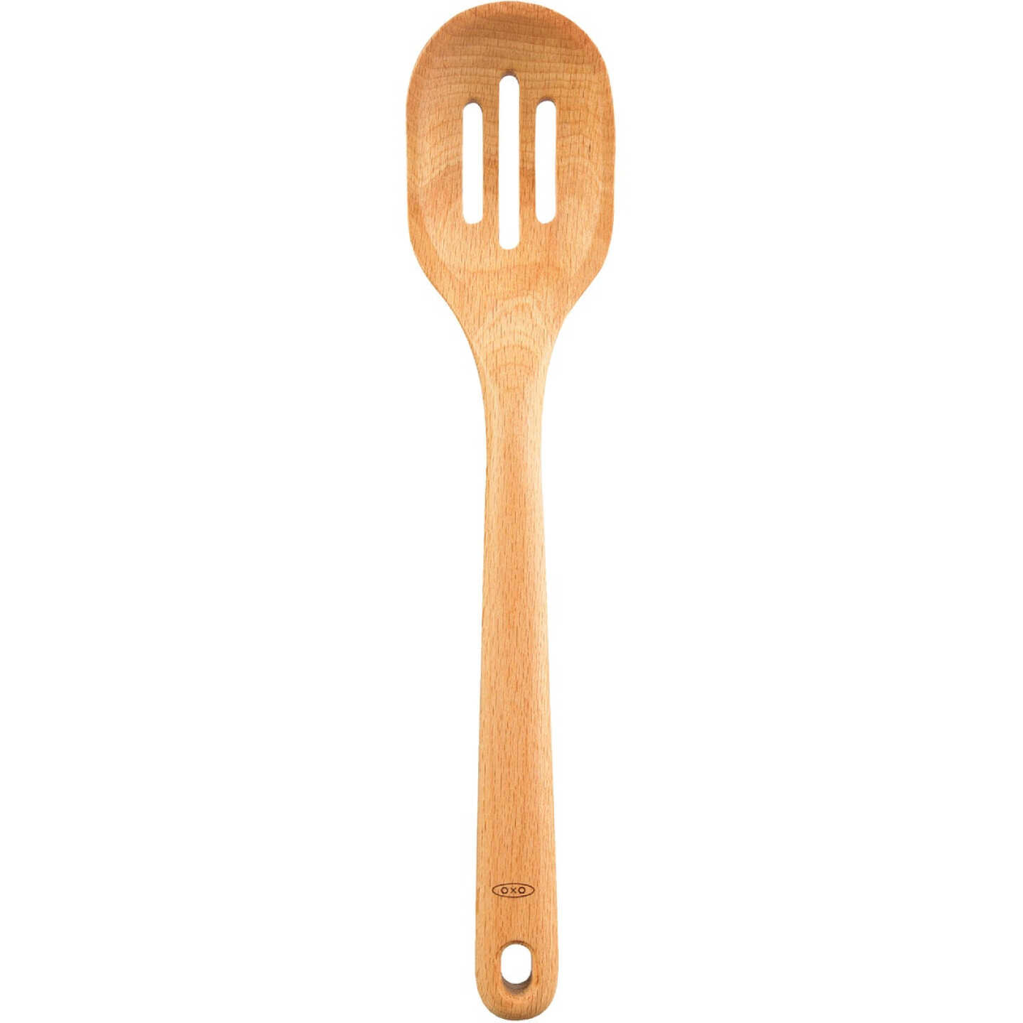 OXO Good Grips 14 In. Wooden Slotted Spoon Image 1