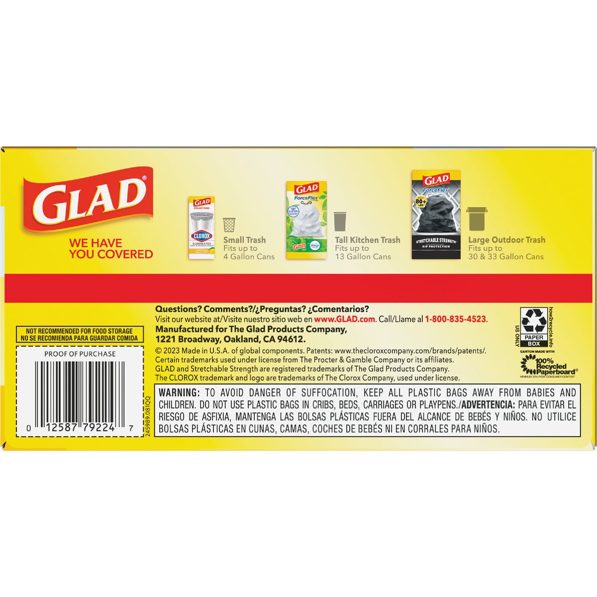 Glad ForceFlex 13 Gal. Tall Kitchen Trash Bags (40-Count) Image 6