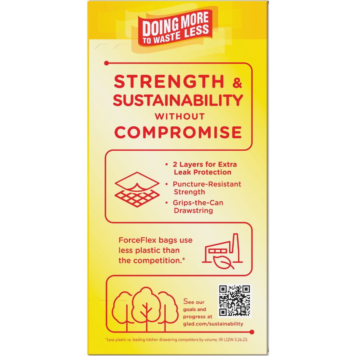 Glad ForceFlex 13 Gal. Tall Kitchen Trash Bags (40-Count) Image 5