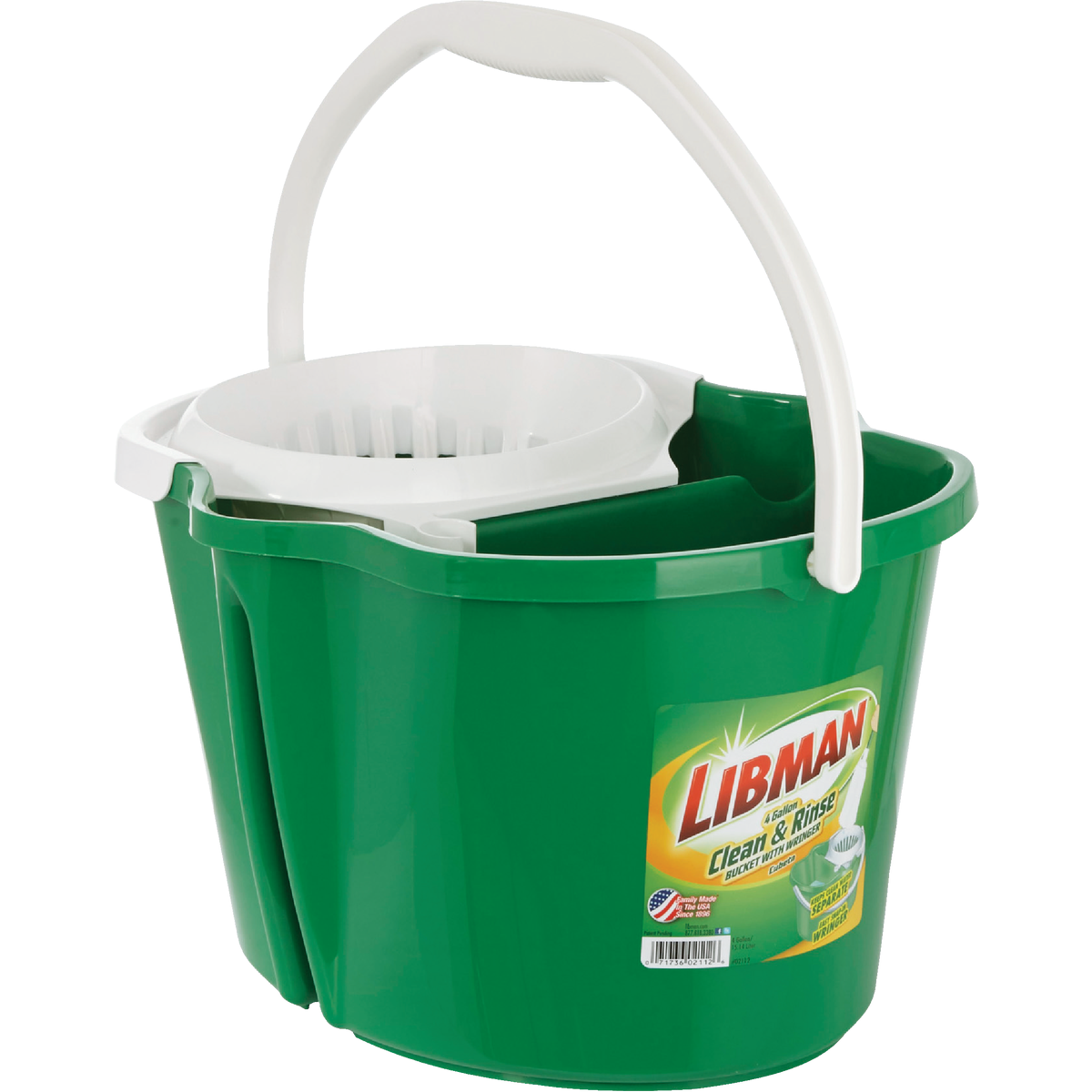 Libman 4 Gal. Green Clean & Rinse Bucket with Wringer Image 3