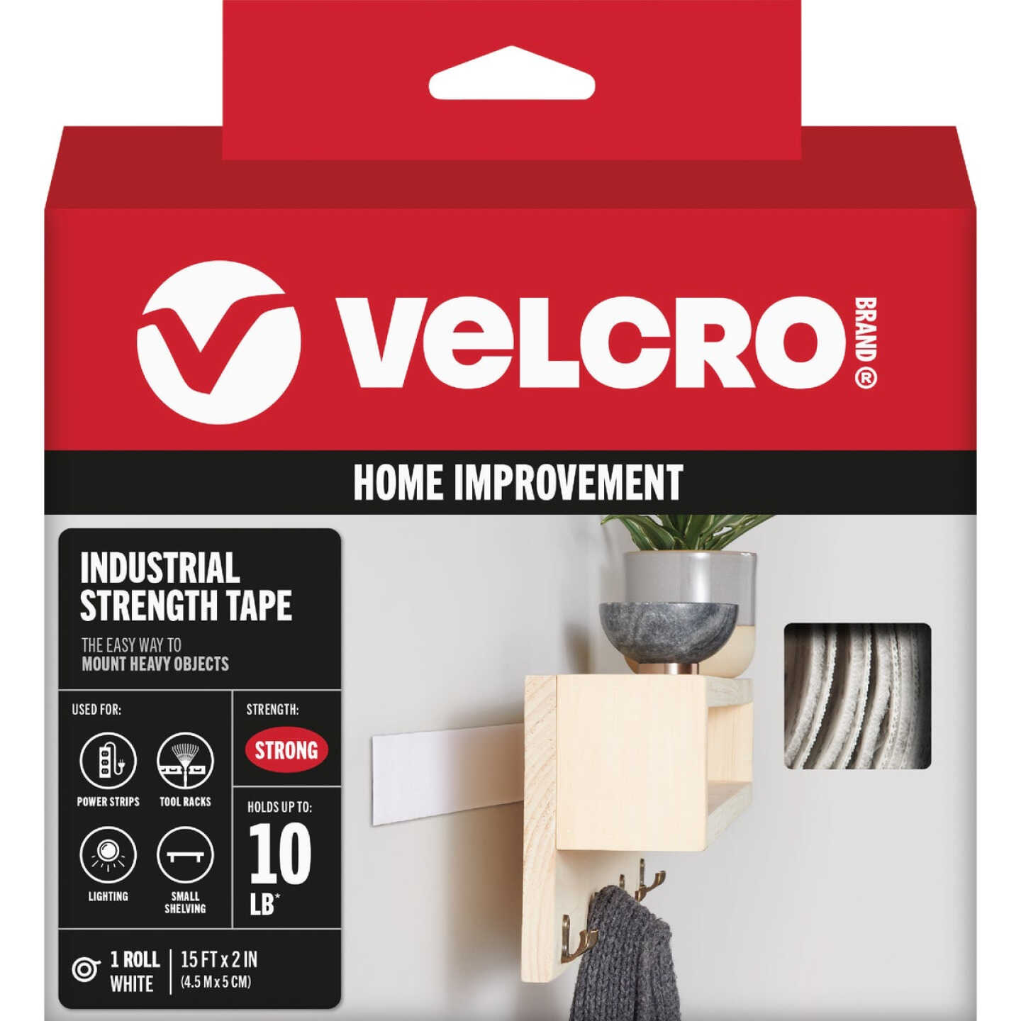VELCRO Brand 2 In. x 15 Ft. White Industrial Strength Hook & Loop Roll Image 1