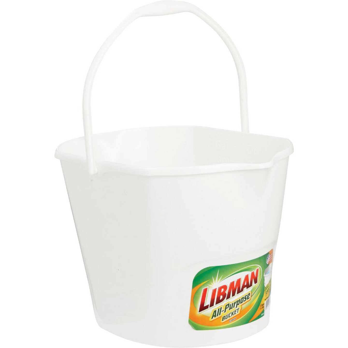 Libman 3 Gal. White All-Purpose Dual Spout Bucket Image 1