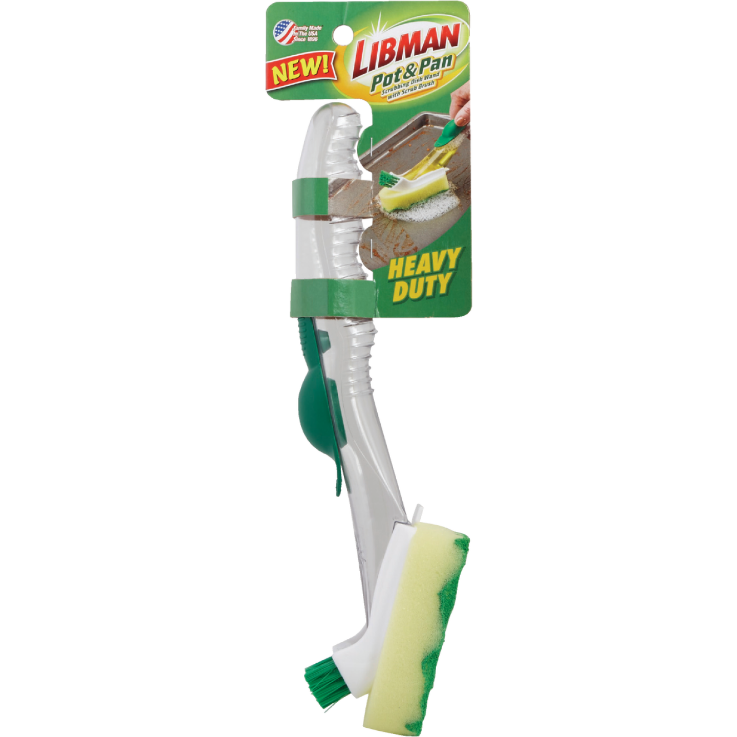 Libman Green 95% Recycled PET Water Bottles Polypropylene Dish Brush Image 2