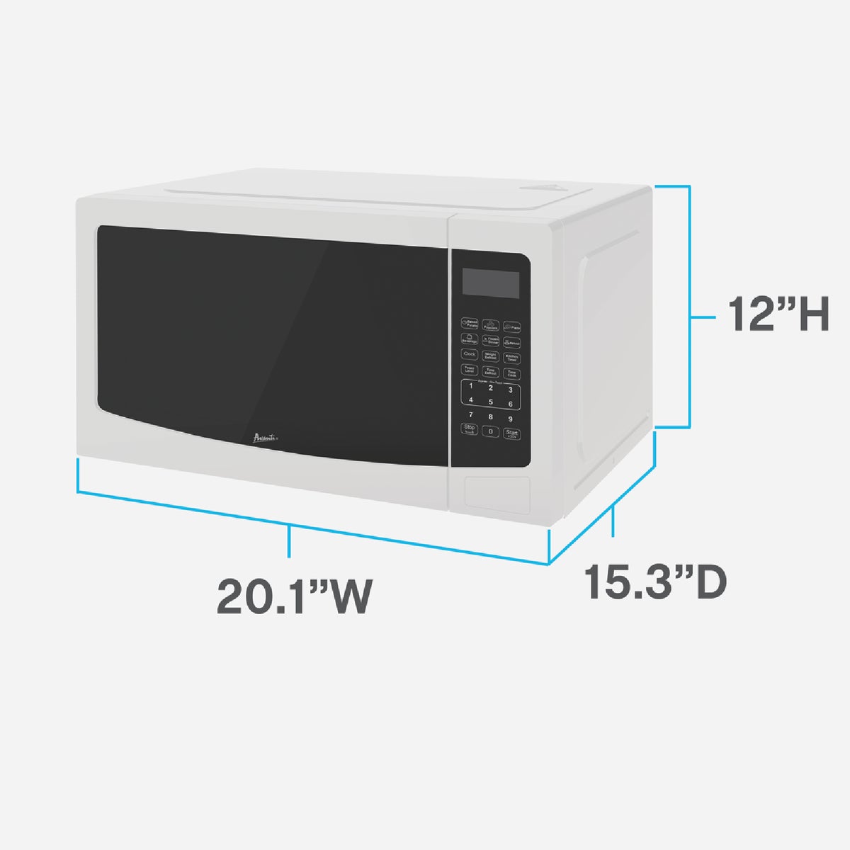 Avanti 1.1CF 1000W White Countertop Microwave Image 2