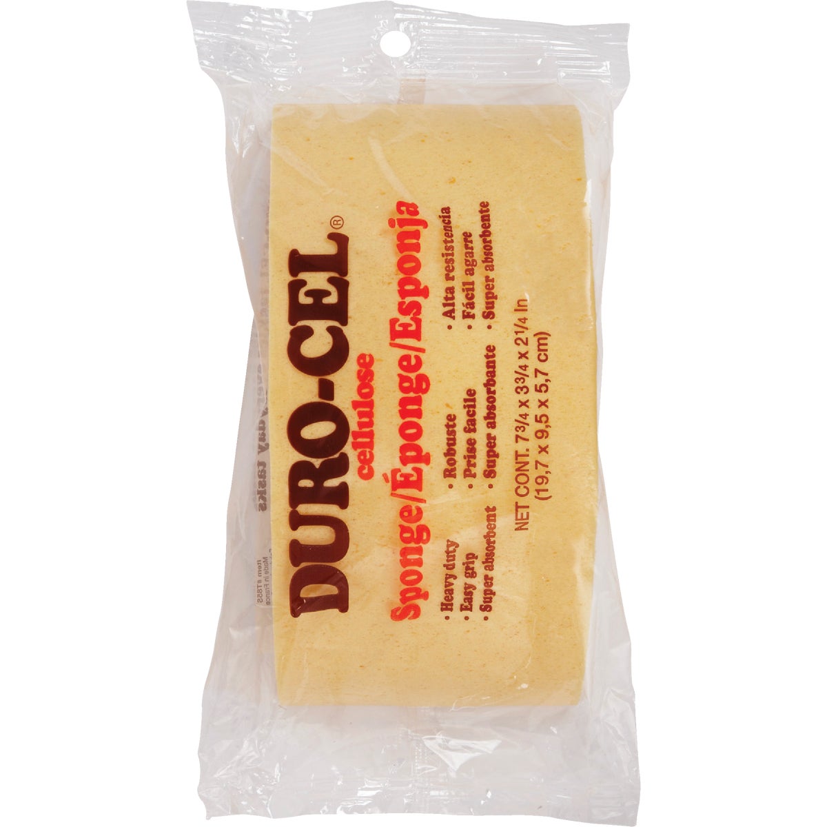 Duro-Cel 7.75 In. x 3.75 In. Yellow Turtle Back Cellulose Sponge Image 2