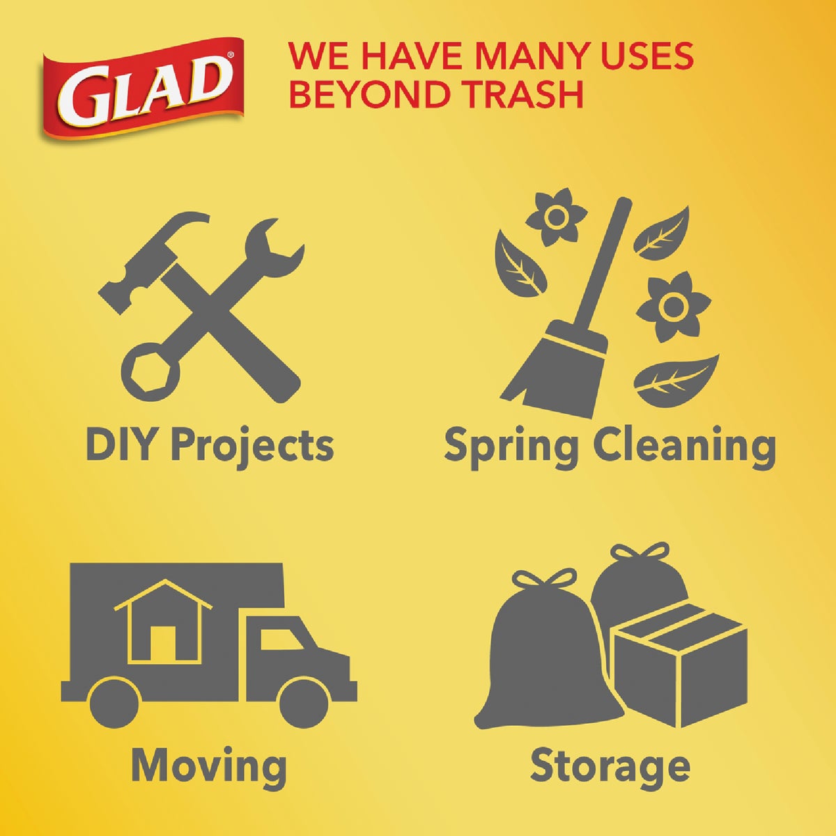 Glad Febreze 13 Gal. Gain Tall Kitchen White Trash Bag (80-Count) Image 5