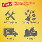 Glad Febreze 13 Gal. Gain Tall Kitchen White Trash Bag (80-Count) Image 5