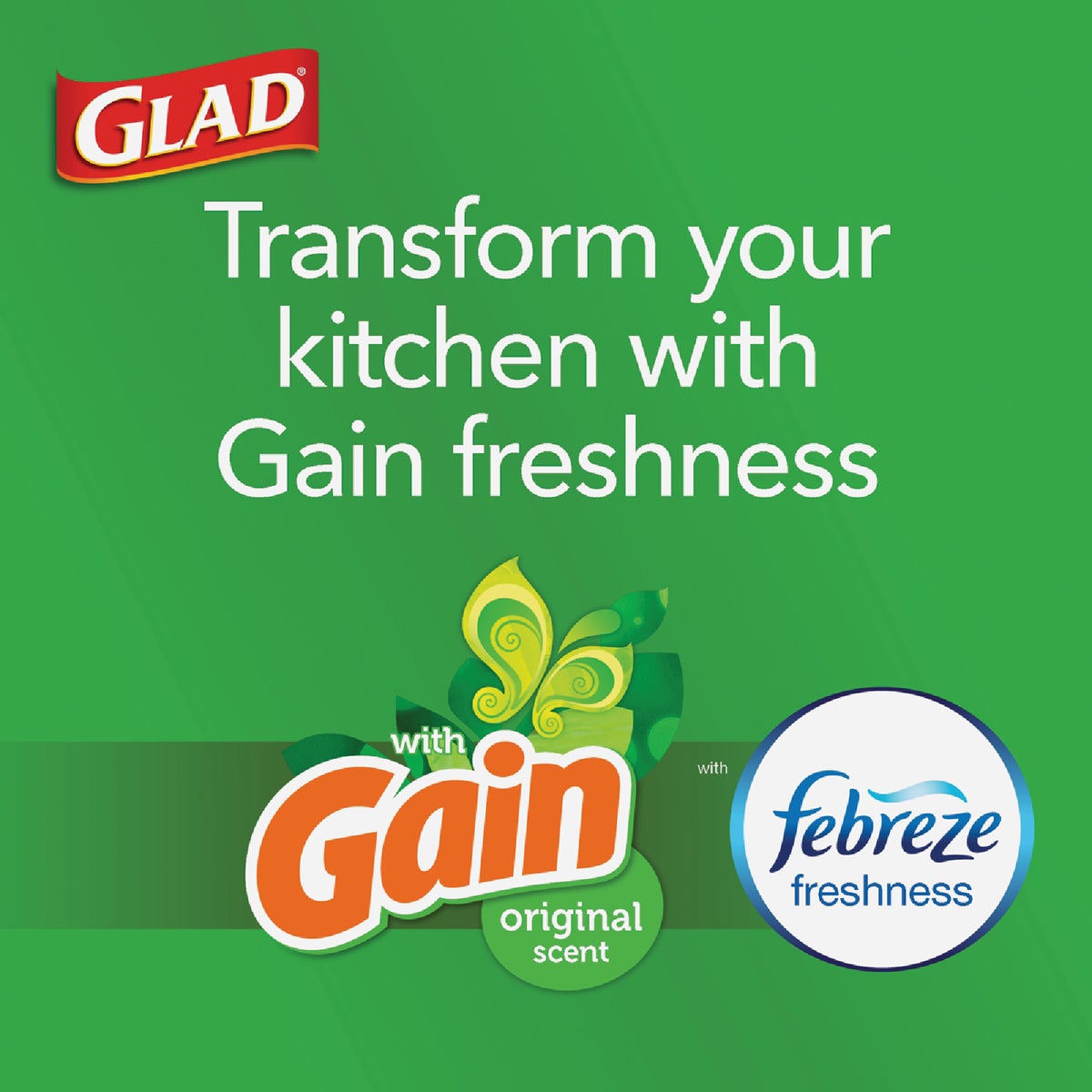 Glad Febreze 13 Gal. Gain Tall Kitchen White Trash Bag (80-Count) Image 2
