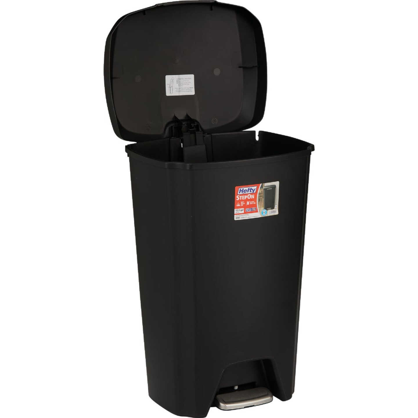 Hefty 12.1 Gal. StepOn Trash Can Image 3