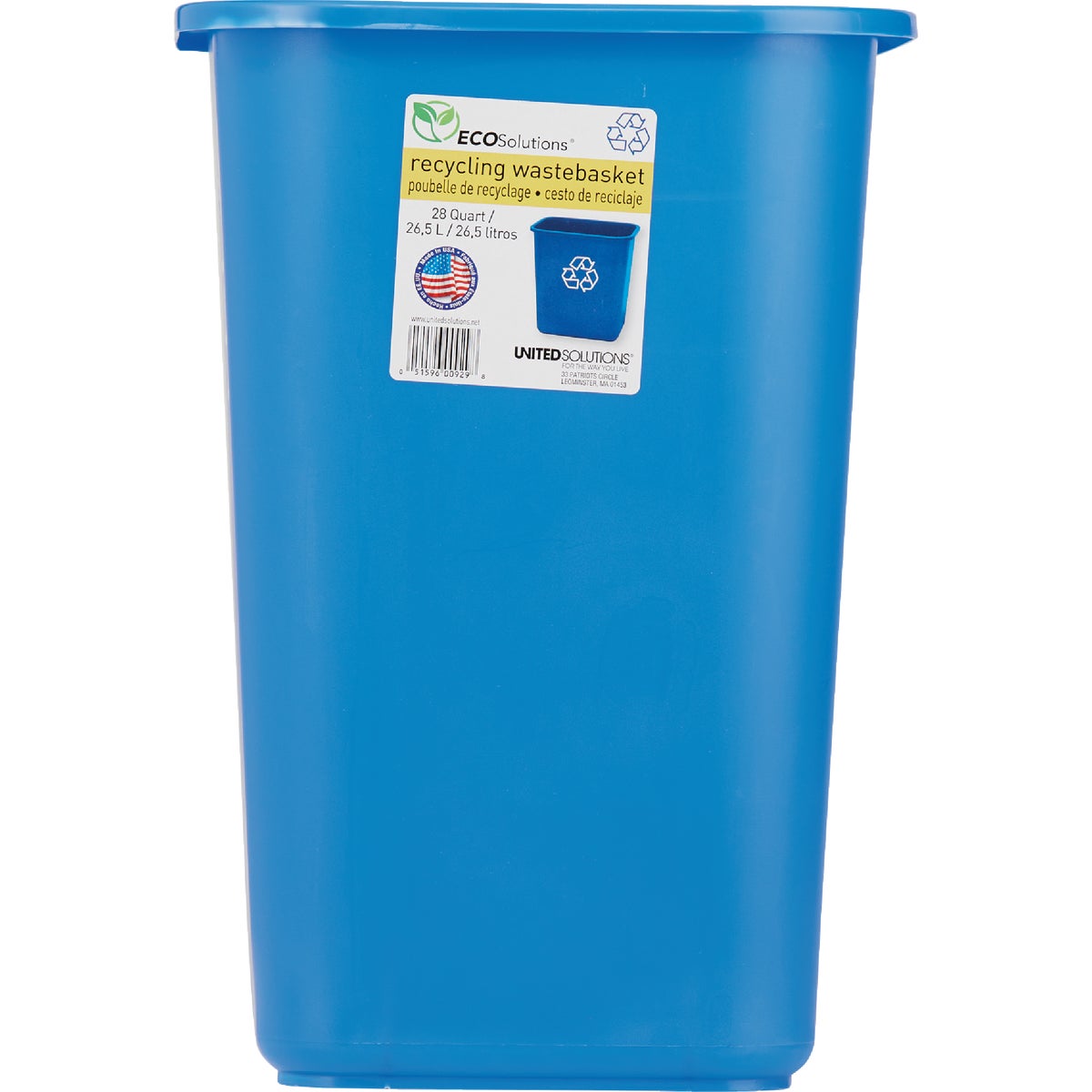 United Solutions 28 Qt. Recycling Office Wastebasket Image 2