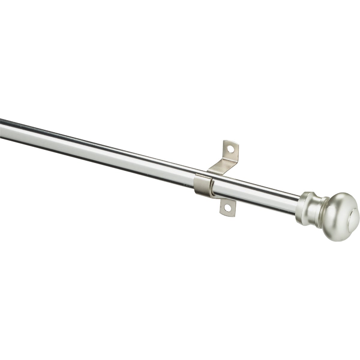 Kenney Ashby 48 In. To 84 In. 7/16 In. Satin Silver Standard Cafe Rod Image 1
