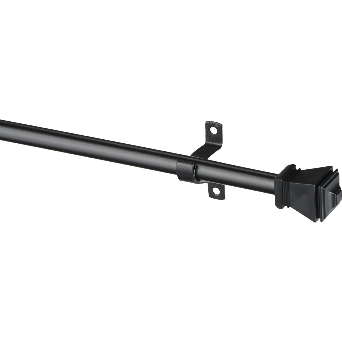 Kenney Amelia 28 In. To 48 In. 7/16 In. Black Standard Cafe Rod Image 1