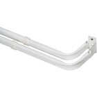 Kenney 28 In. To 48 In. Double White Curtain Rod Image 1