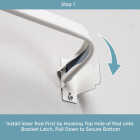 Kenney 28 In. To 48 In. Double White Curtain Rod Image 4