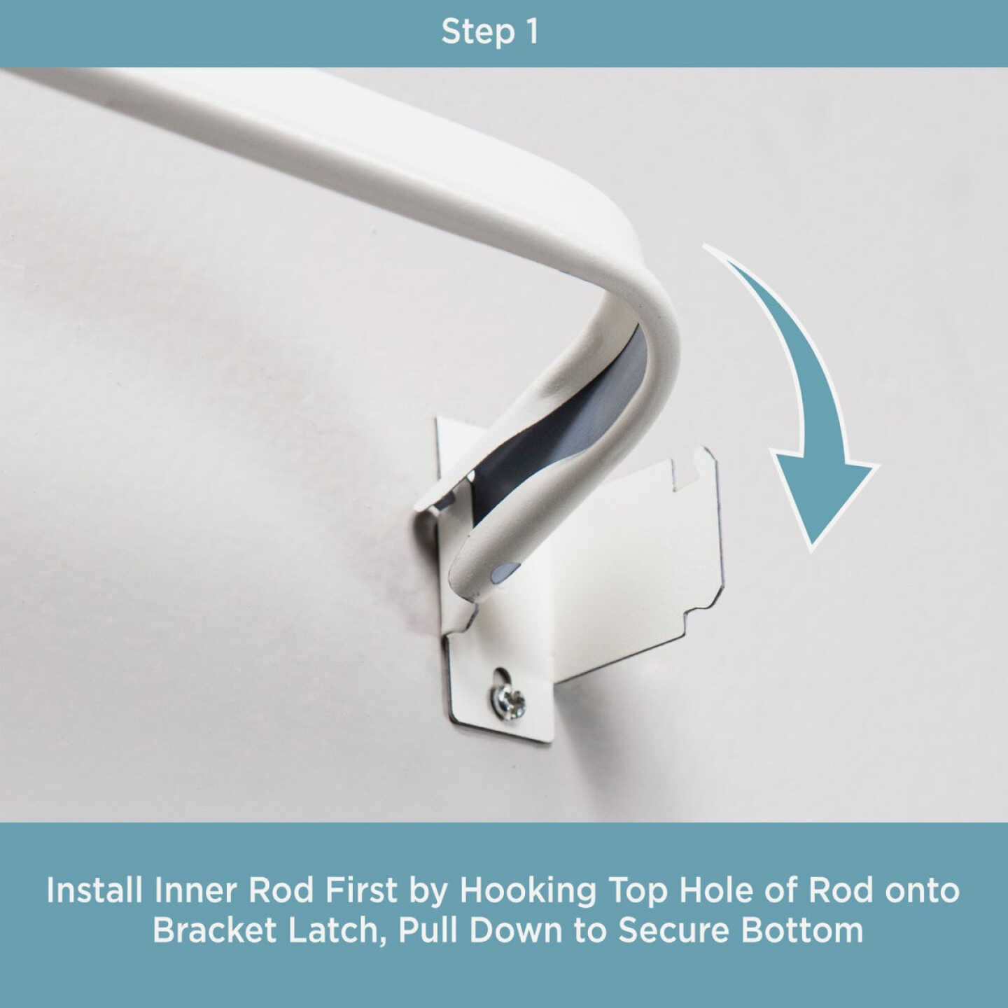 Kenney 28 In. To 48 In. Double White Curtain Rod Image 4