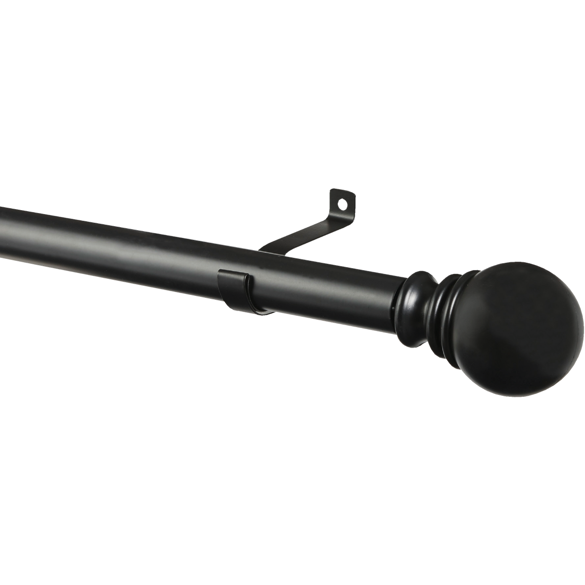 Kenney Layla 30 In. To 84 In. 1 In. Single Curtain Rod, Black Image 1