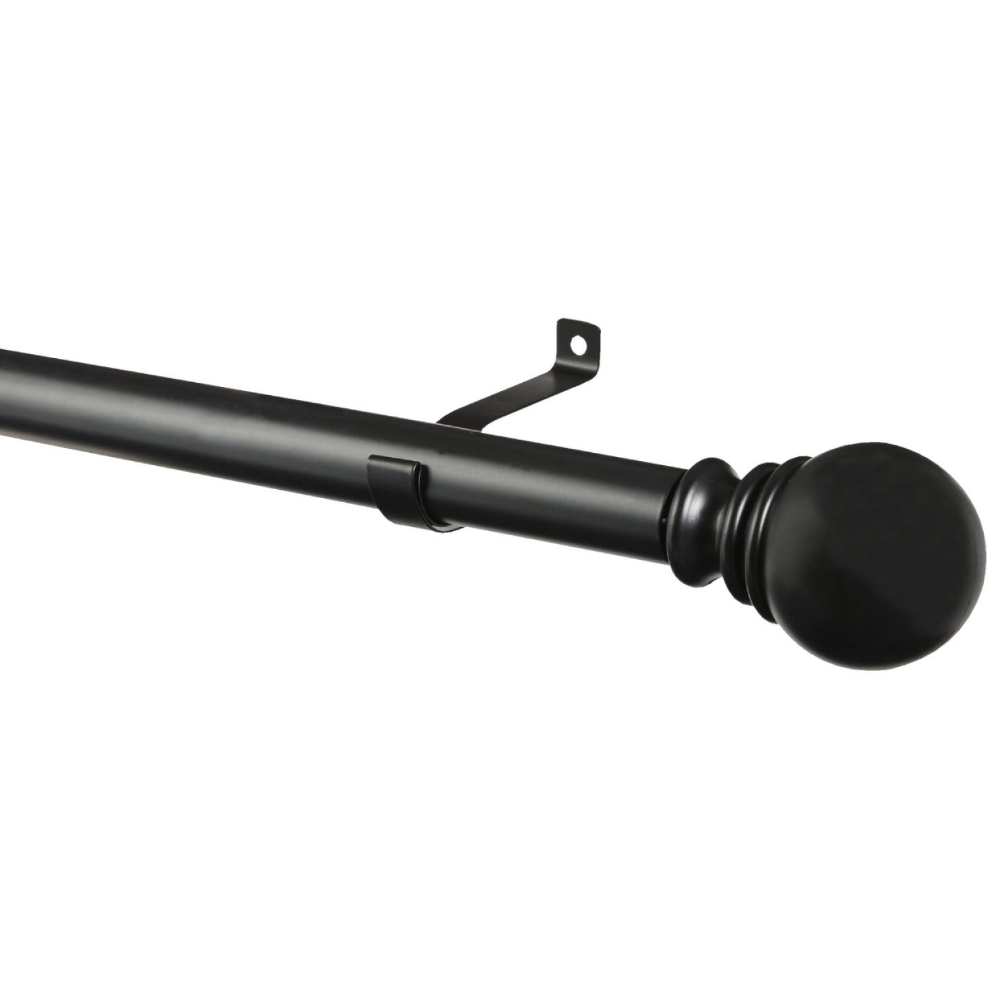 Kenney Layla 30 In. To 84 In. 1 In. Single Curtain Rod, Black Image 1