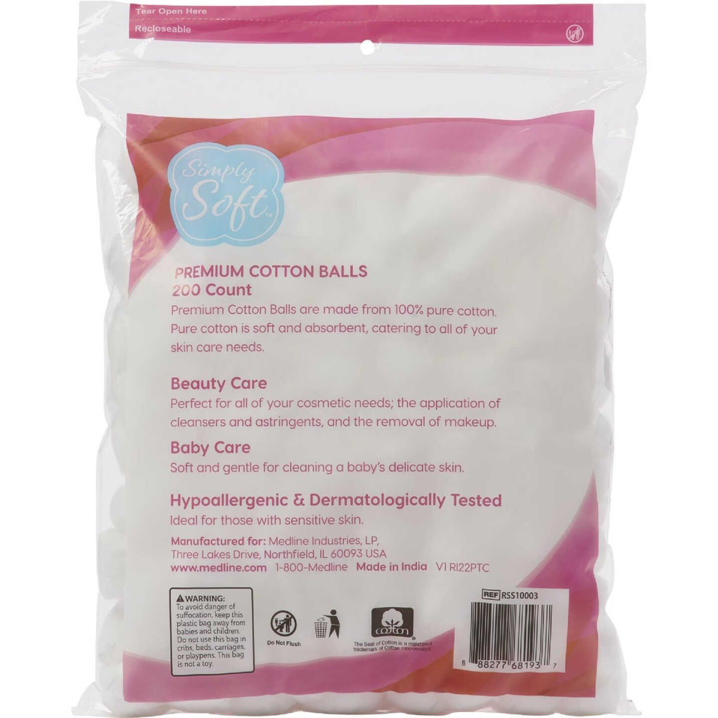 Simply Soft Premium Jumbo Cotton Balls (200-Count) Image 4