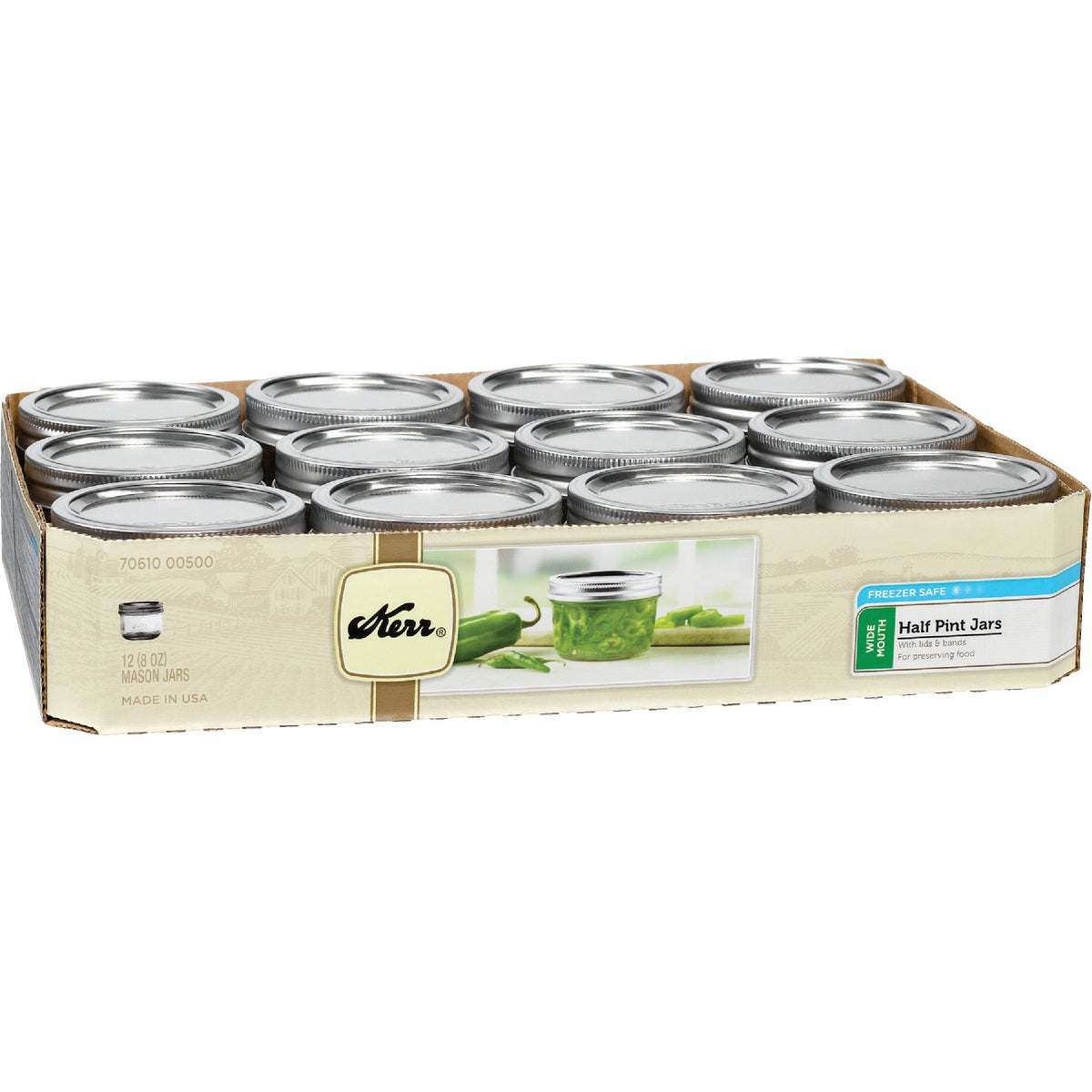 Kerr 1/2 Pint Wide Mouth Jar