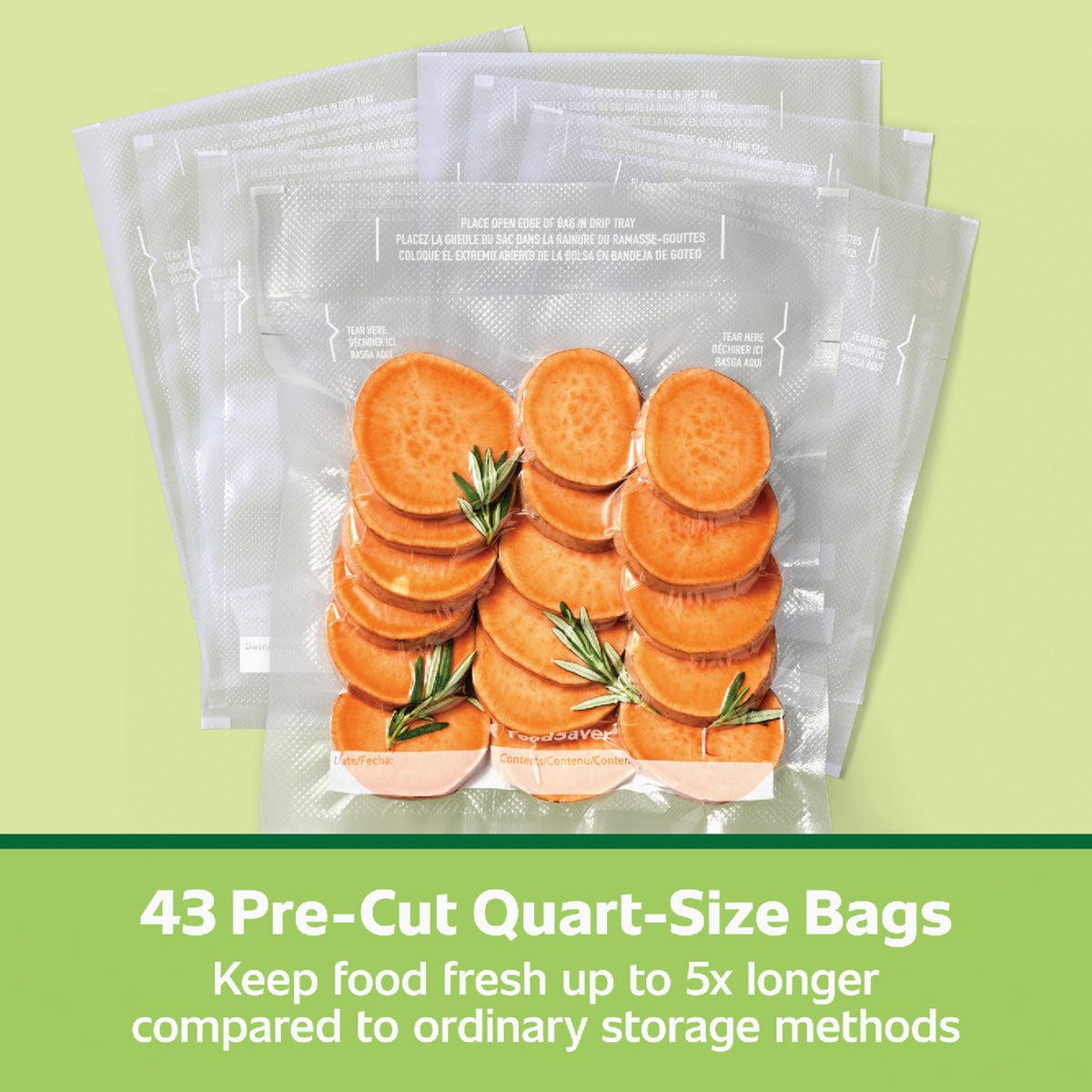 FoodSaver 1 Qt. Pre-Cut Bag (43-Ct.) Image 7