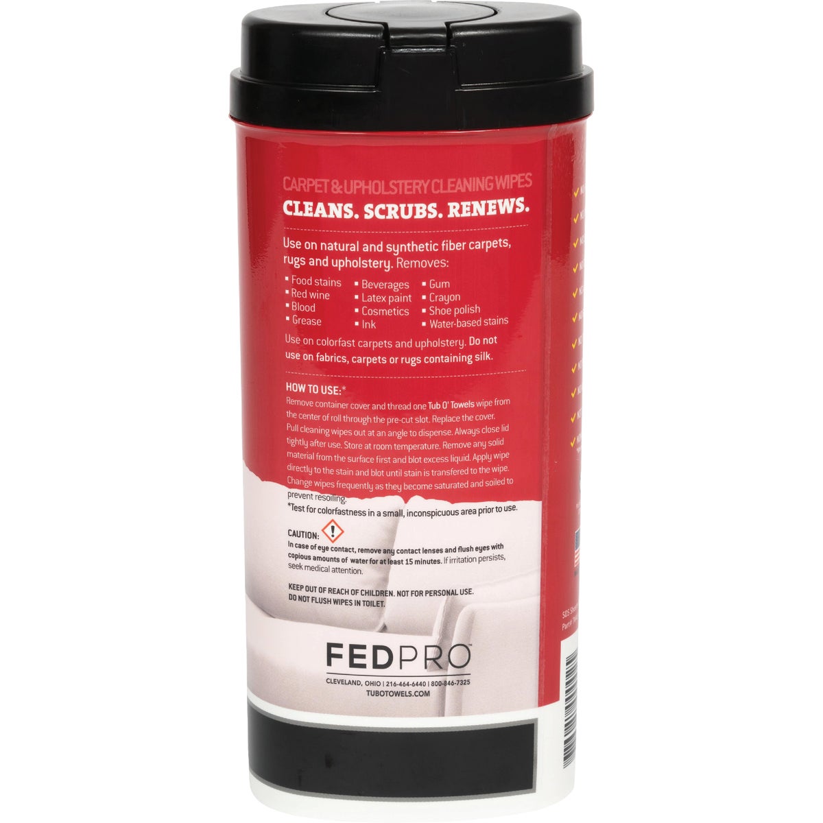 Tub O' Towels Automotive Carpet & Upholstery Wipes (40-Count) Image 3