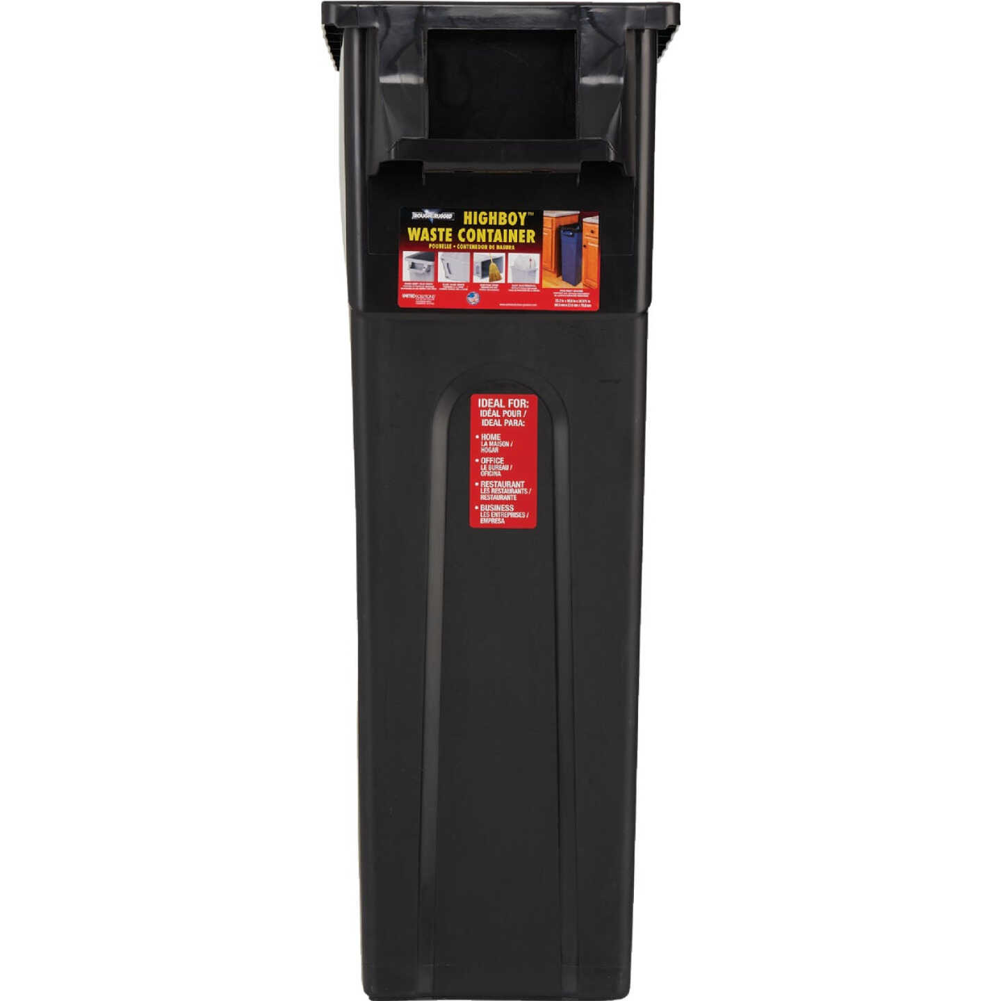 United Solutions 23 Gal. Black Trash Can Image 2